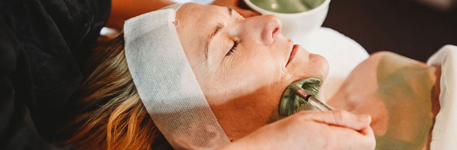 THE LADY GETTING A FACIAL AT bella spazio