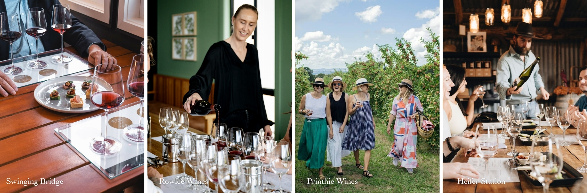 an array of different wineries in orange nsw that offer wine tasting at there cellar doors