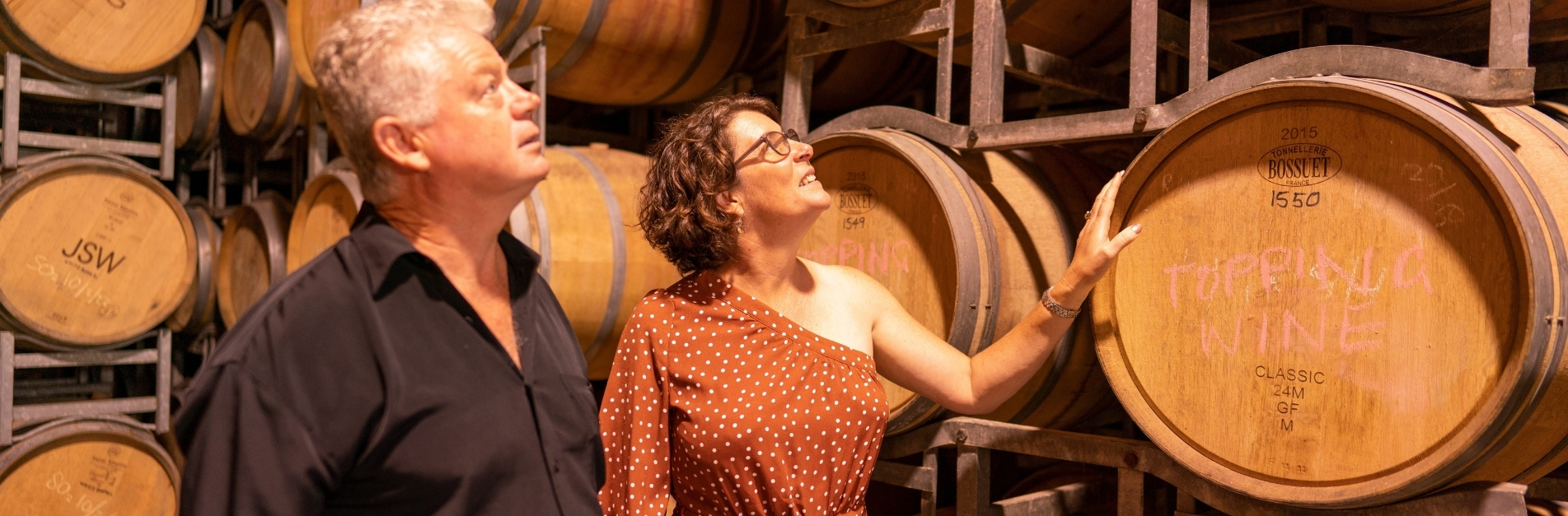 a couple on a wine tasting tour in orange nsw